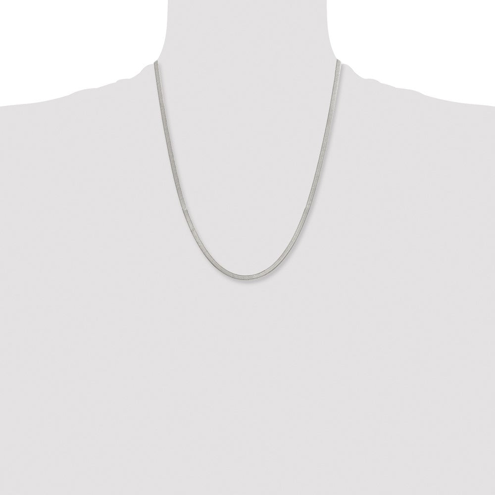 Stainless Steel Polished 3.90mm 22in Herringbone Chain