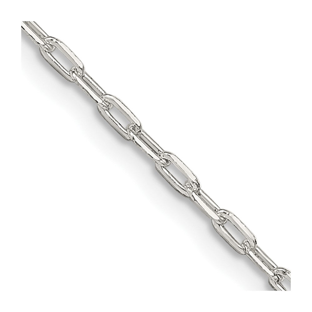 Sterling Silver 1.75mm Elongated Open Link Chain 24 Inches