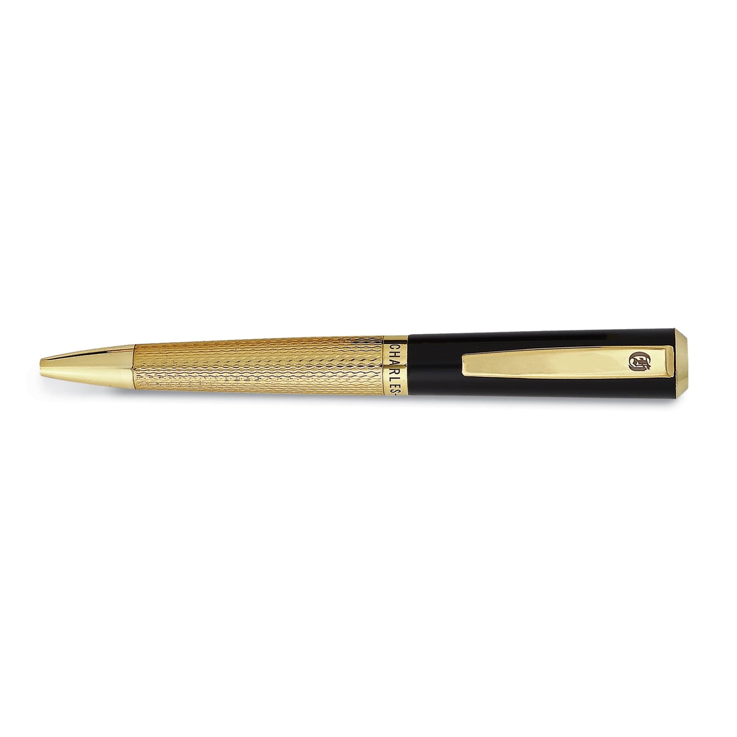 Charles Hubert Gold-tone and Black Art Deco Ballpoint Pen QGM18982