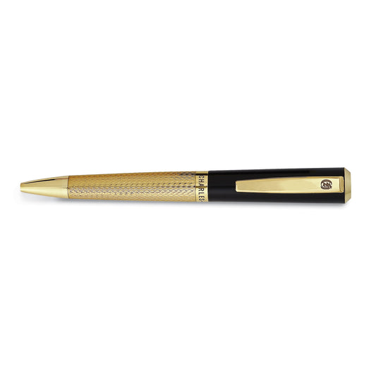 Charles Hubert Gold-tone and Black Art Deco Ballpoint Pen QGM18982