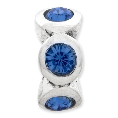 Sterling Silver Reflections Sept Preciosa Crystal Birthstone Bead