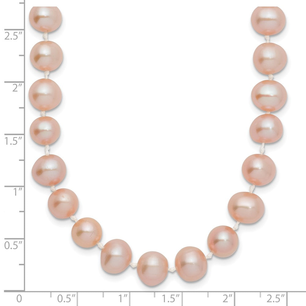 14k 7-8mm Pink Near-Round Freshwater Cultured Pearl 18 inch Necklace