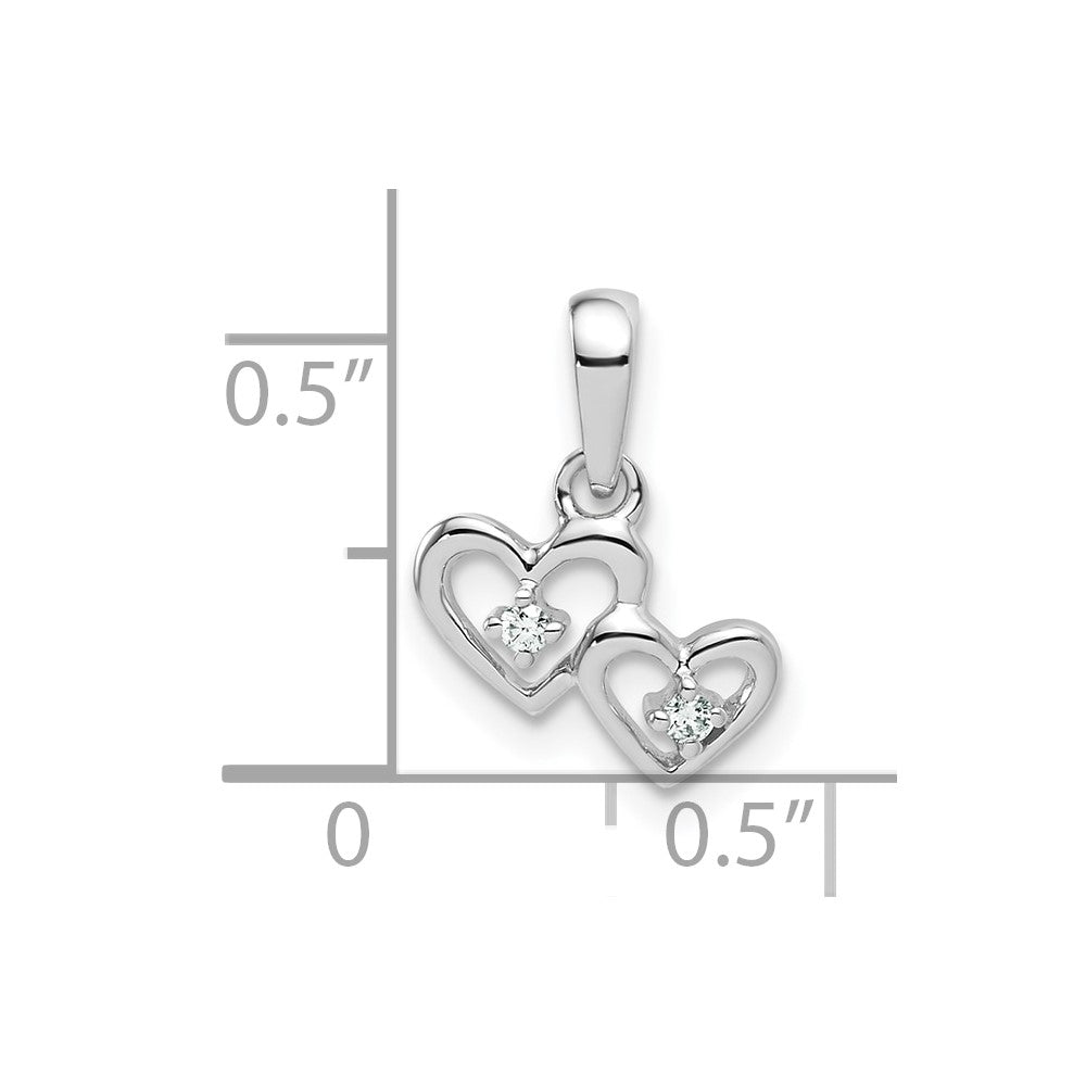 10kw Diamond Heart Pendant