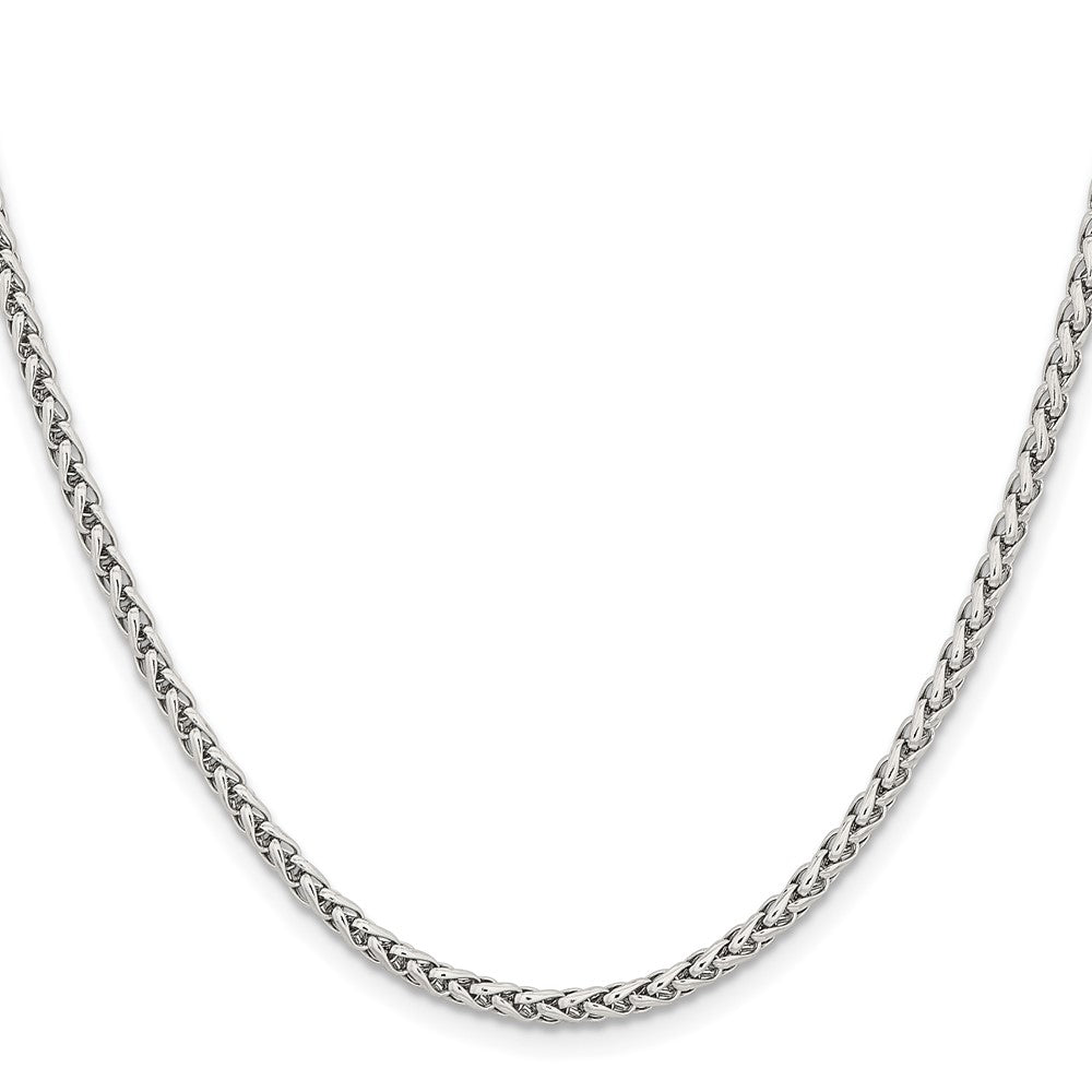 Stainless Steel Polished 3mm 24in Wheat Chain
