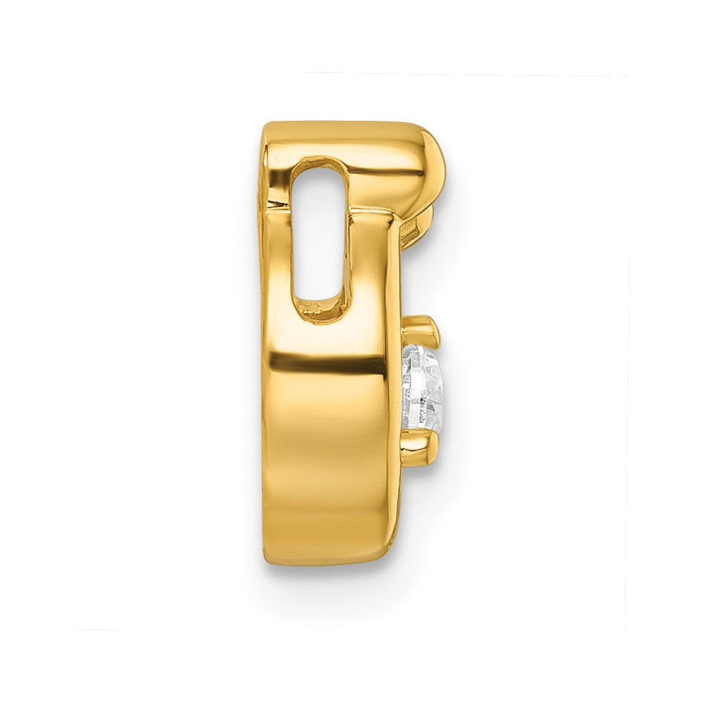 14k 3 Birthstone and Dia Mother/Child Chain Slide Semi-mount