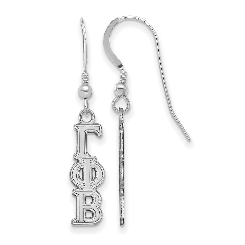 Sterling Silver Official Licensed Greek Sororities Gamma Phi Beta (???) Small Dangle Earrings