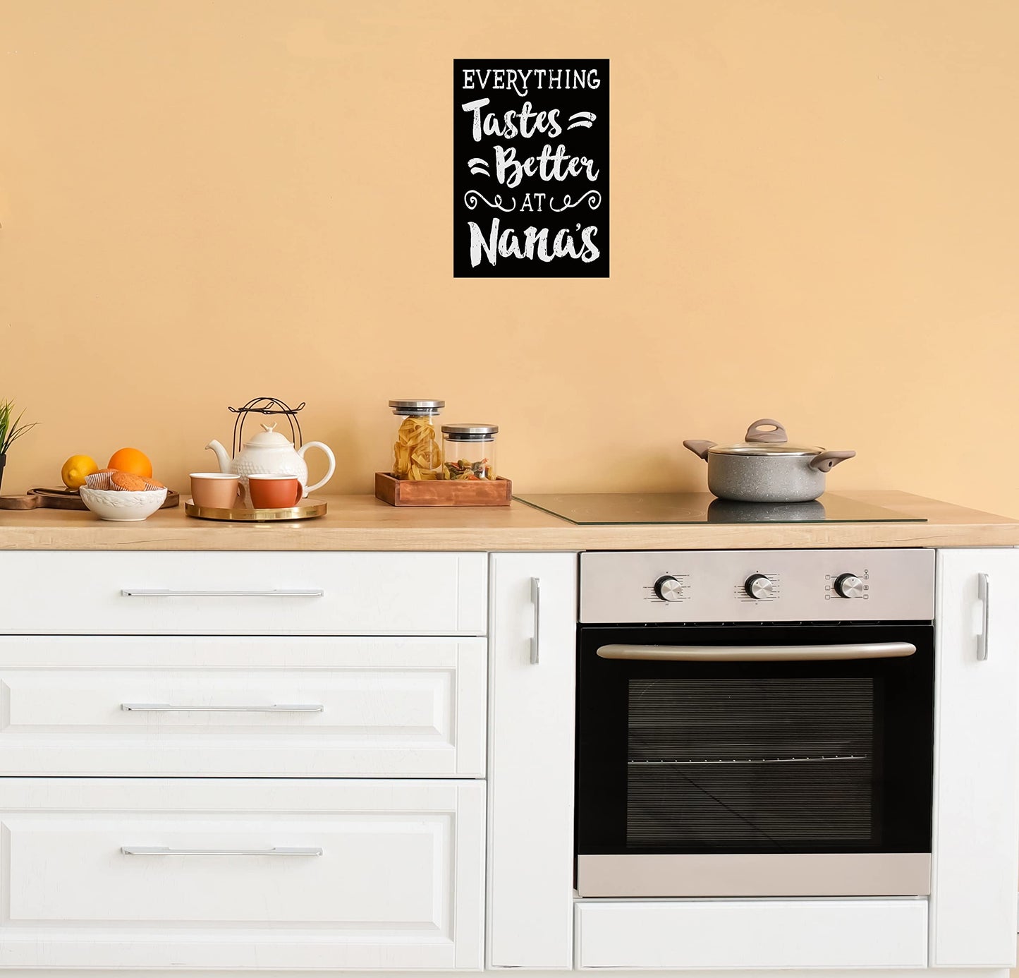 Everything Tastes Better at Nana's - Rustic Family Love Wooden Boxed Sign (5" X 7")