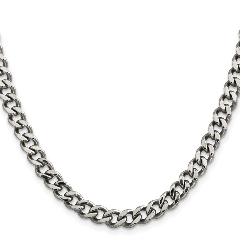 Stainless Steel Polished 6.75mm 22in Curb Chain