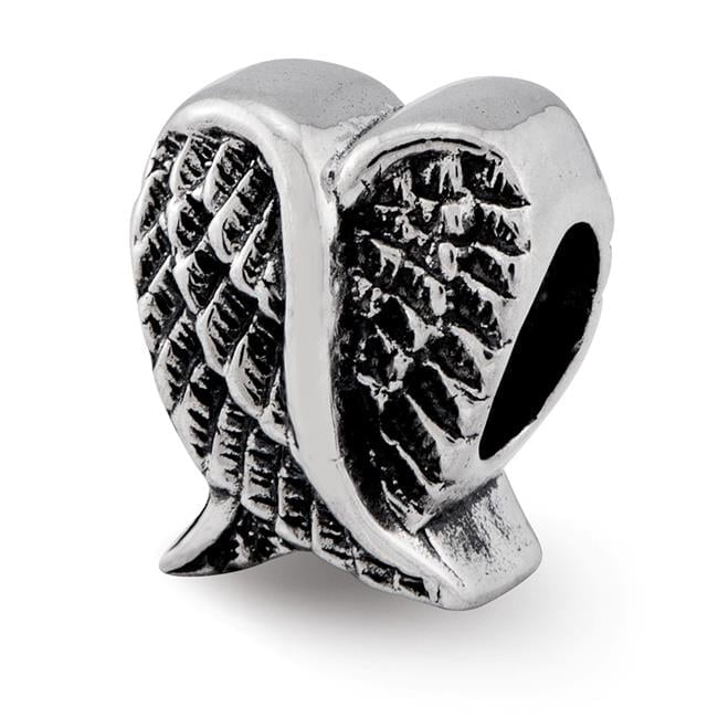Sterling Silver Reflections Heart Shaped Wings Bead