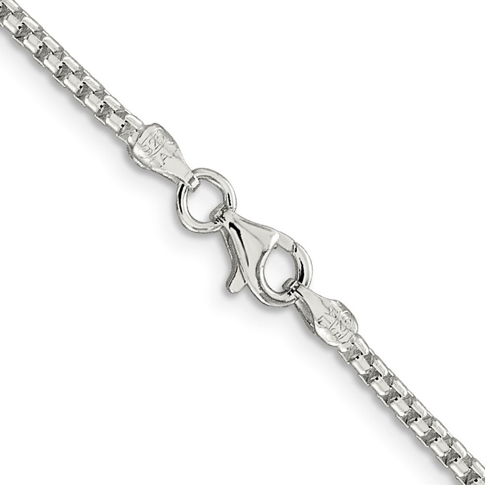 Sterling Silver 2mm Round Box Chain 30 Inches