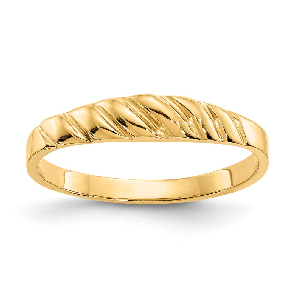 14K Polished Valley Dome Ring Size 6