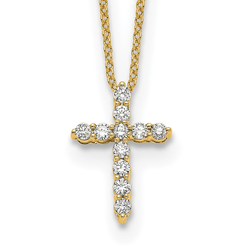 14k Diamond Cross 18 inch Necklace