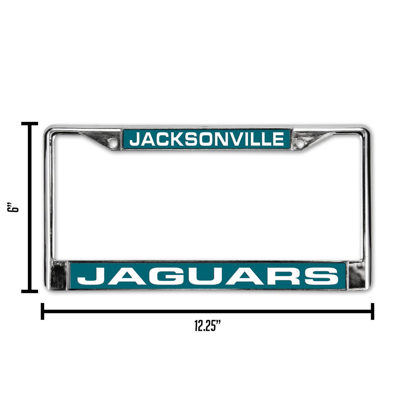 Jacksonville Football Jaguar's Chrome Metal Laser Cut License Plate Frame