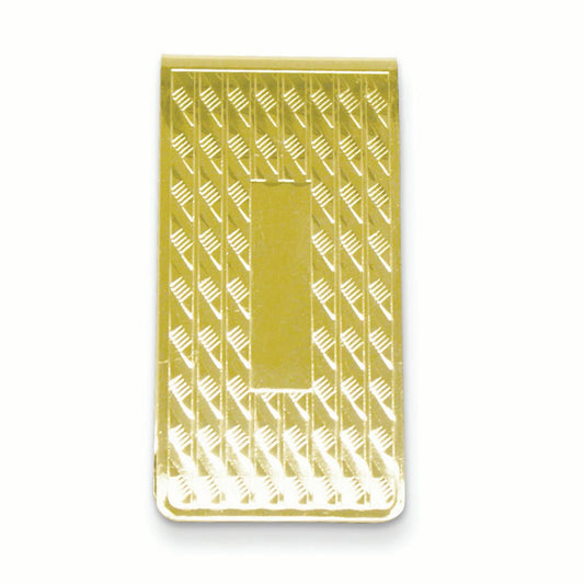 Gold-tone Money Clip with Engraving Area QGM2702