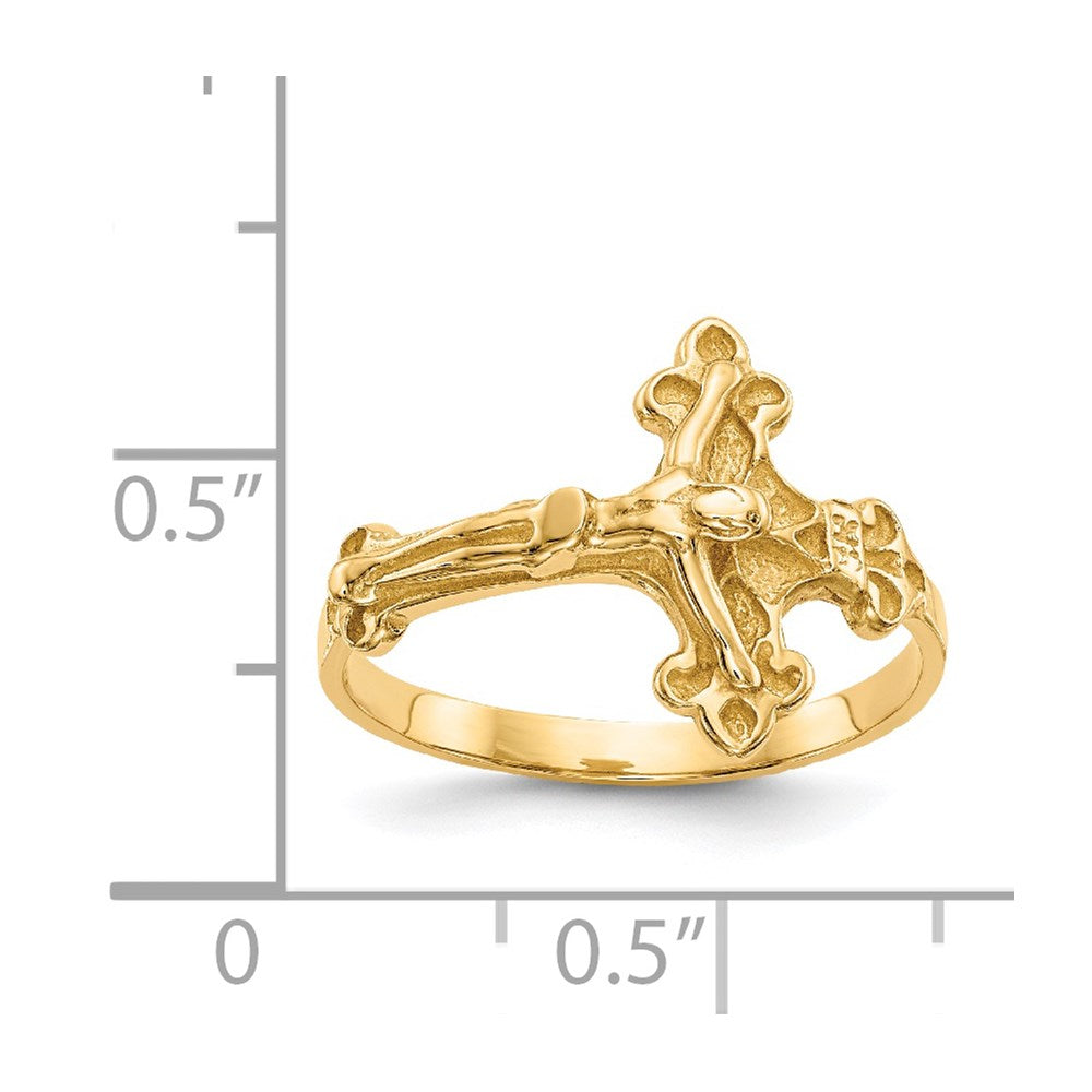 14k Crucifix Ring Size 6