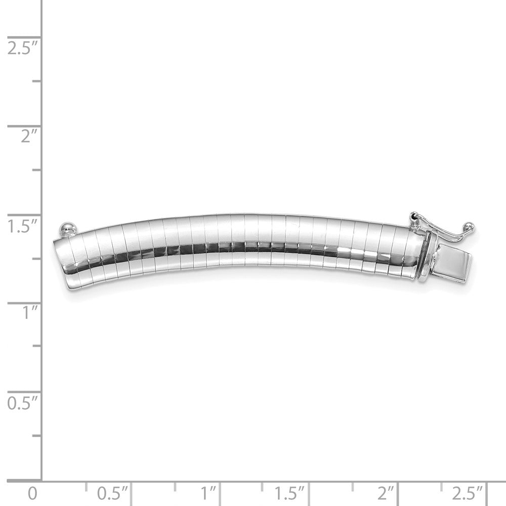 14k White Gold 8mm Dome Omega Extender for Necklace