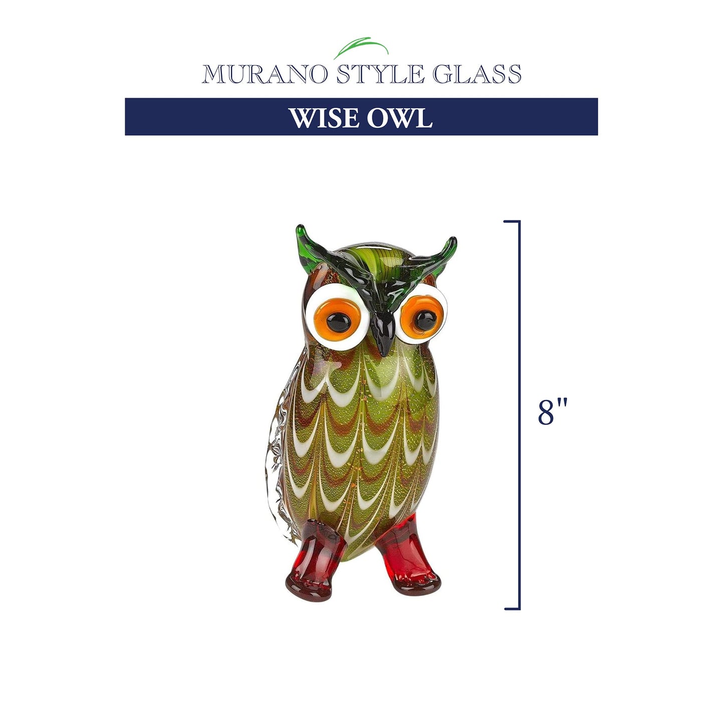 Badash Wise Owl Handcrafted Art Glass Figure QGM23772