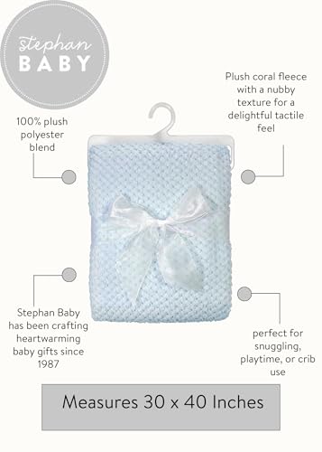 Blue Bumpy Corn Fleece Baby Blanket GM15945