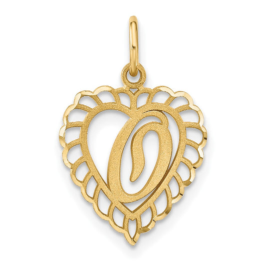 10k Gold Initial O Charm