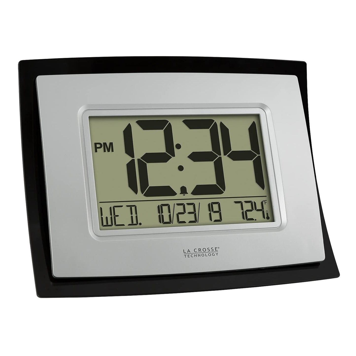 La Crosse Technology Digital Clock with Indoor Temperature and Calendar, WT-8002U-INT