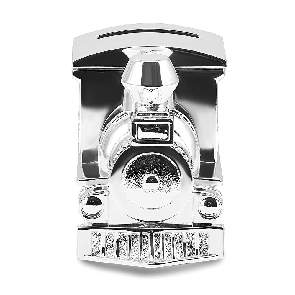 Silver-tone Finish Metal Small Train Bank