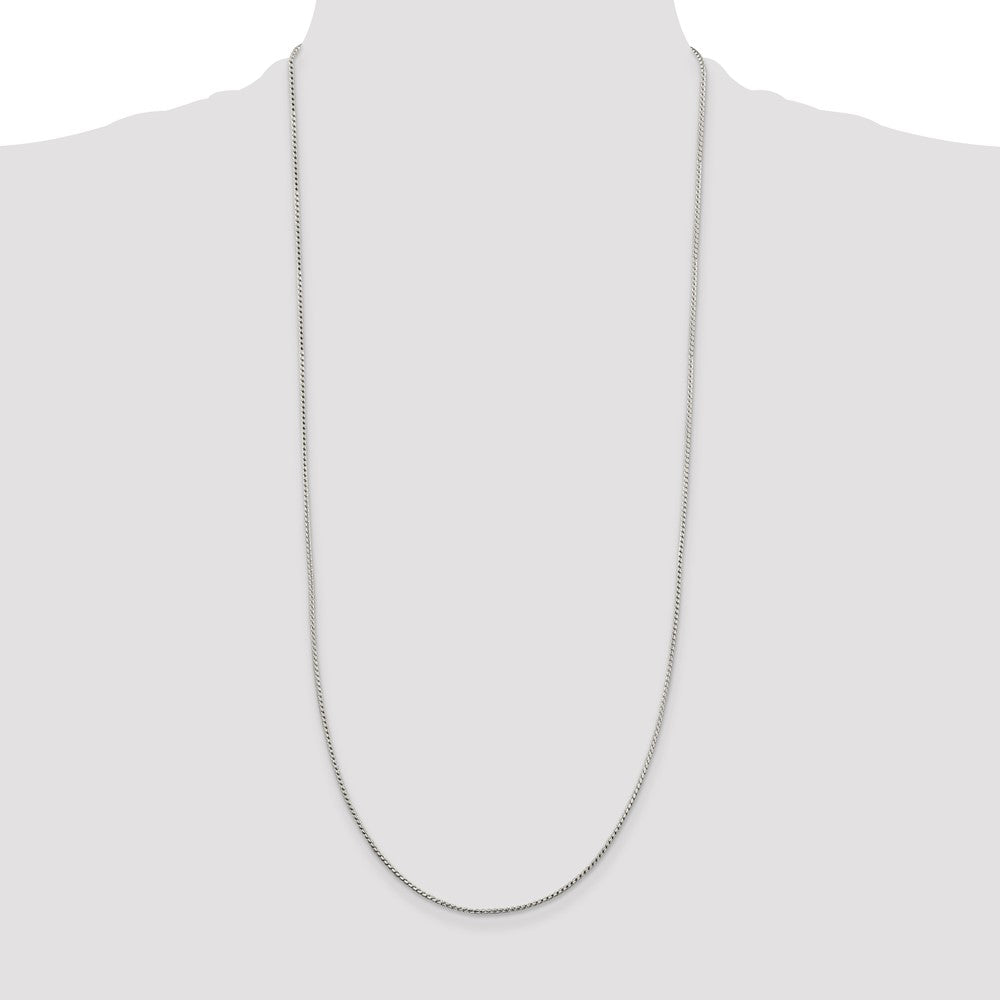 Sterling Silver 1.25mm Round Franco Chain 30 Inches