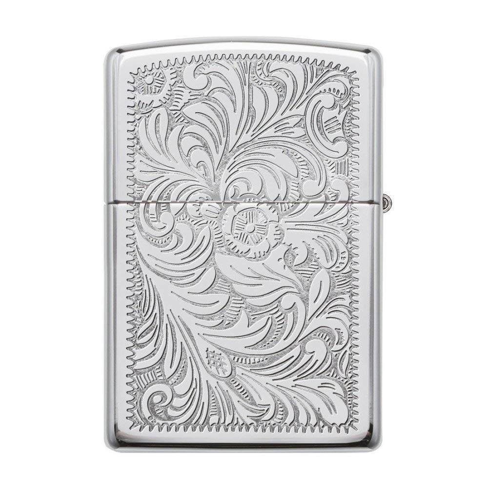 Zippo Venetian High Polish Chrome Pocket Lighter