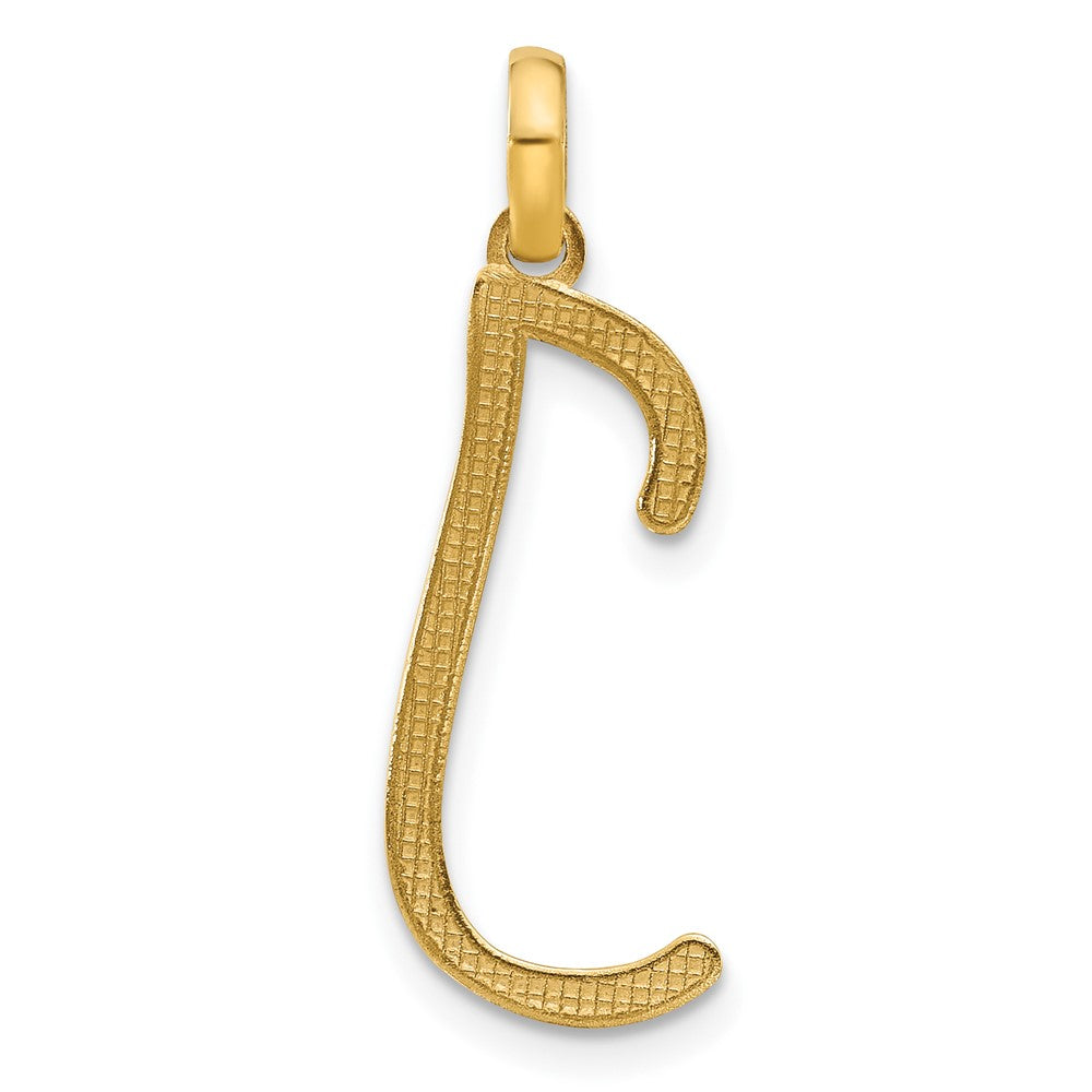 14k Yellow Gold Fancy Letter J