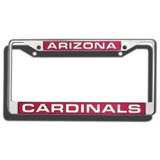 Arizona Cardinals License Plate Frame Laser Cut Chrome