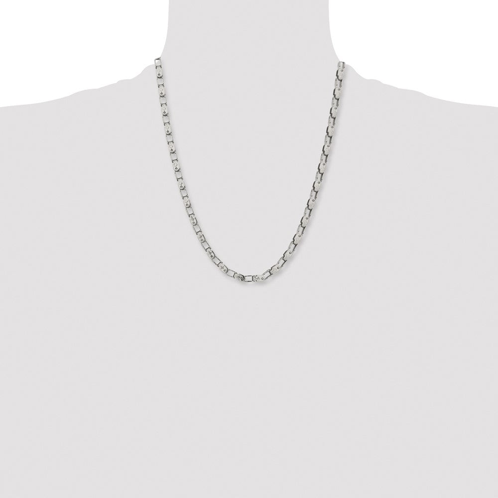 Stainless Steel Polished Fancy Link 22in Chain