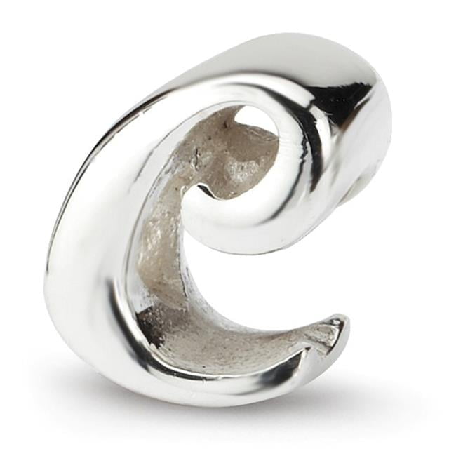 Reflection Beads QRS1430C Sterling Silver Letter C Script Bead