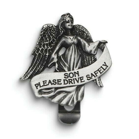 Cathedral Art (Abbey & CA Gift Auto Visor Clip, Son Drive Safely, Silver