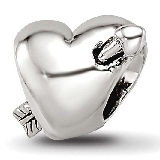 Sterling Silver Reflections Kids Heart with Arrow Bead