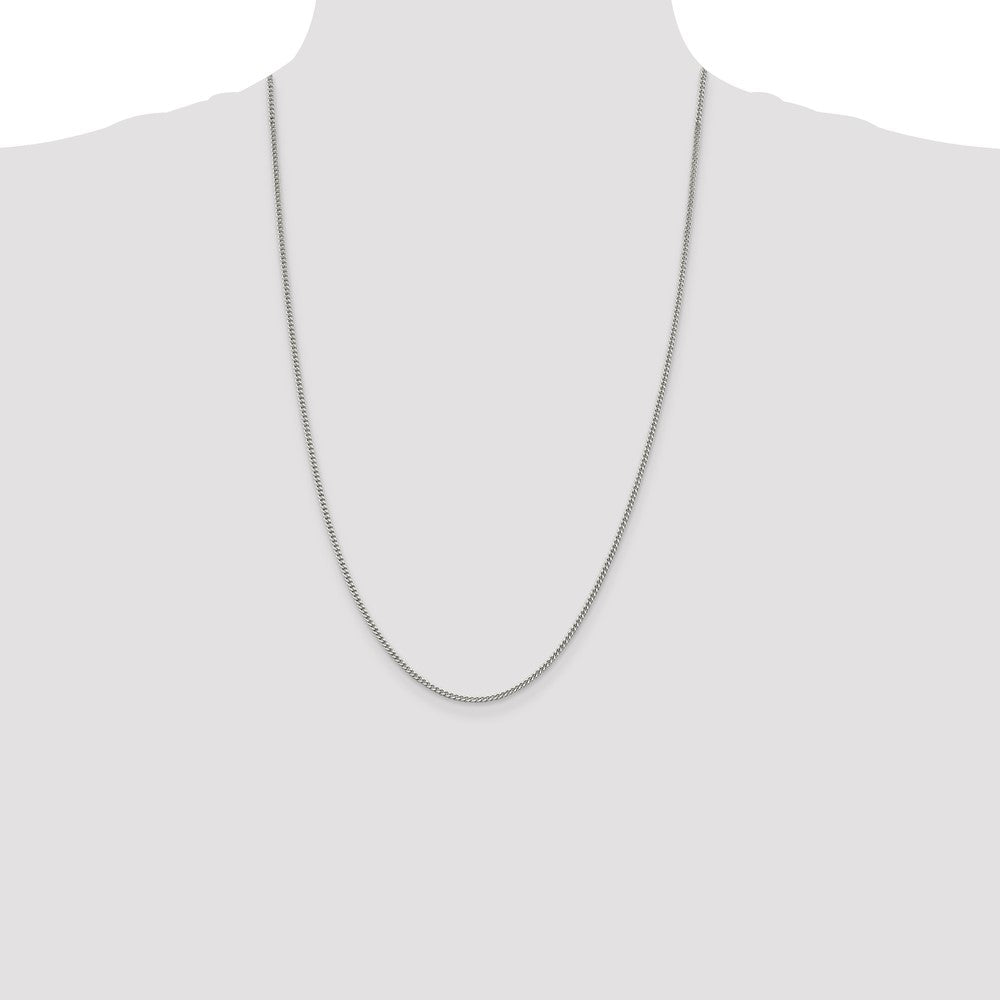 Sterling Silver 2mm Curb Chain 26 Inches