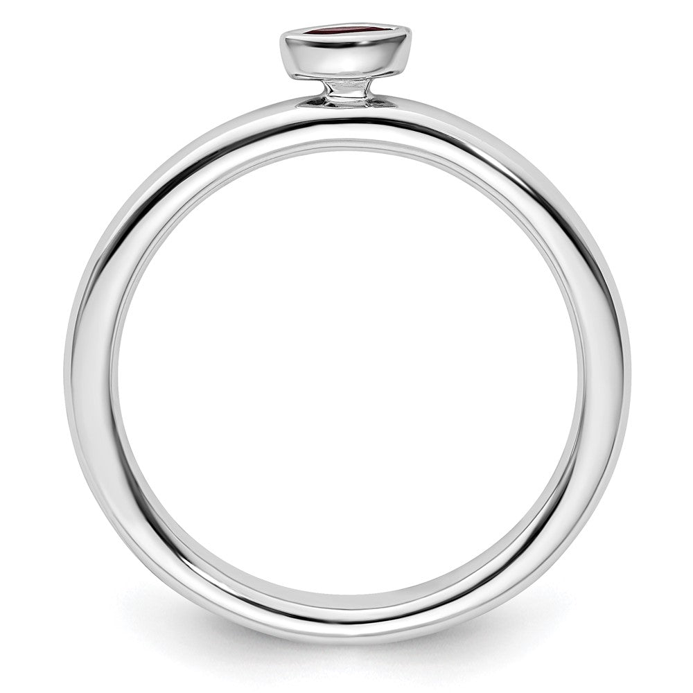 Sterling Silver Stackable Expressions Created Ruby Ring Size -5