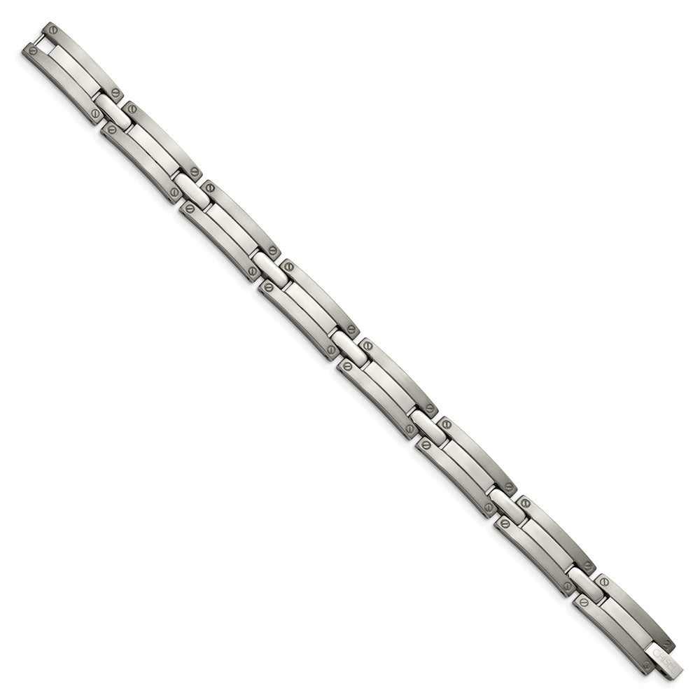 Titanium Brushed and Polished 8.5in Bracelet 8.5 inches