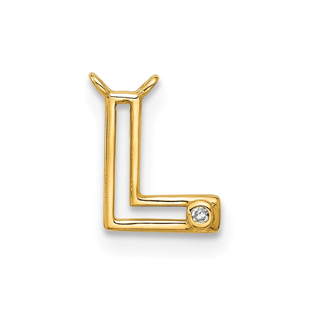 Stella & Dot 10ky Diamond Initial L Charm Element