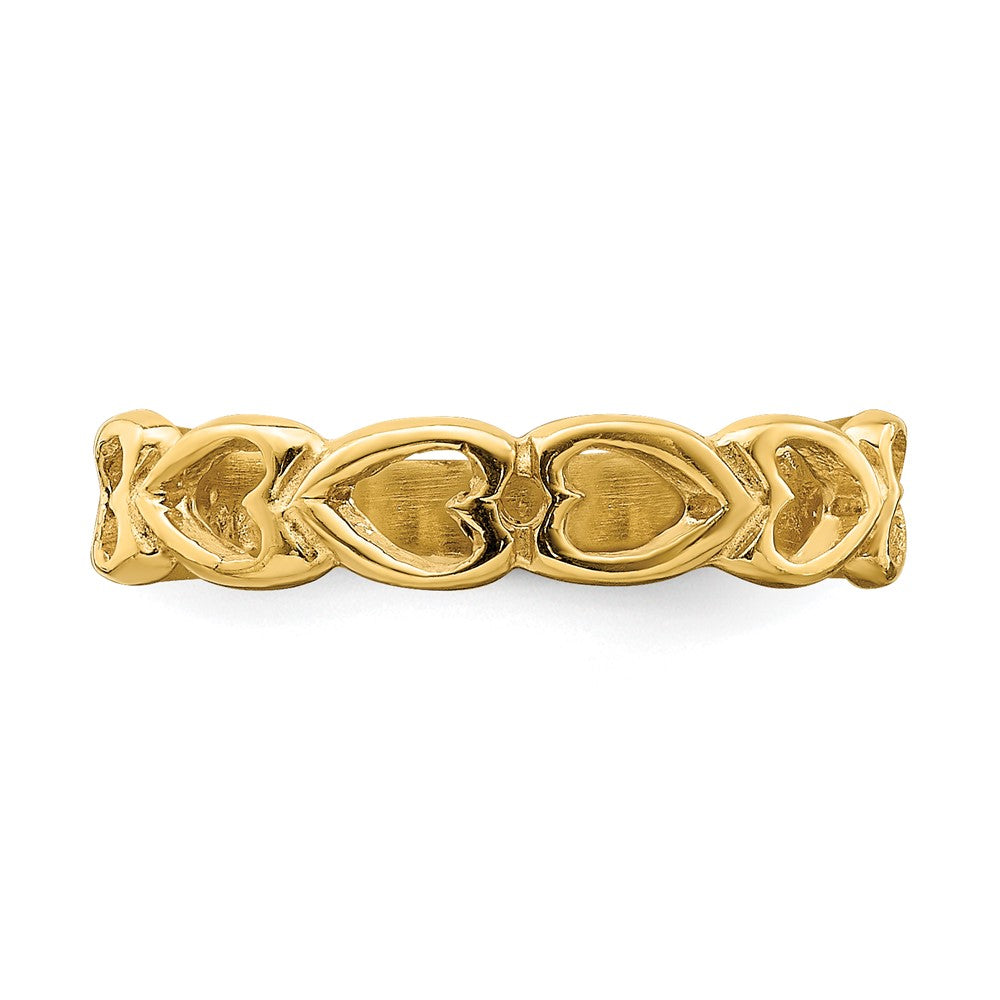 14k Open Hearts Baby Ring Size 3