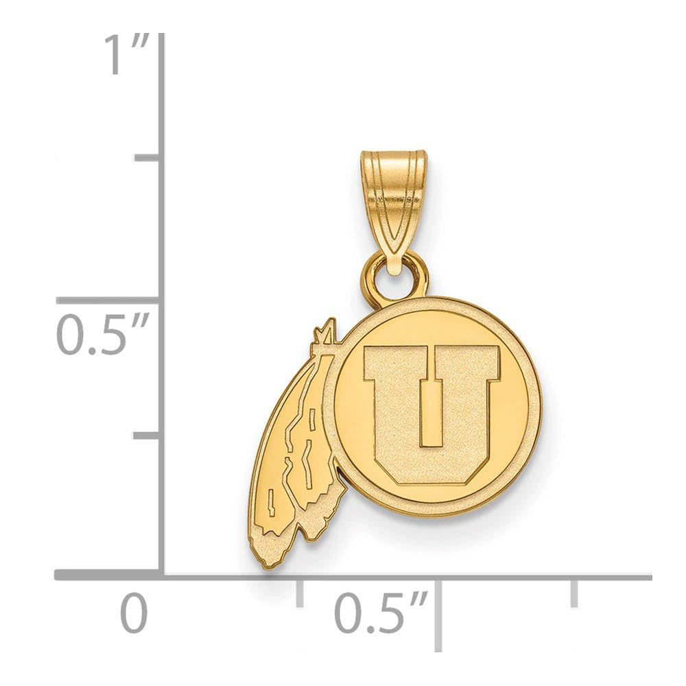 10k Gold LogoArt University of Utah Small Pendant Q1Y001UUT