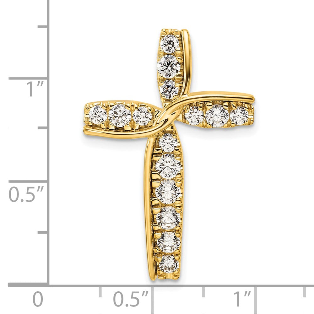 14k 1 carat Lab Grown Diamond VS/SI+ G+ Chain Slide Pendant