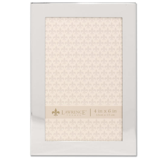 Lawrence Frames 4x6 Flat Silver Metal Picture Frame