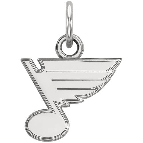 LogoArt 10K White Gold NHL LogoArt St. Louis Blues XS Pendant