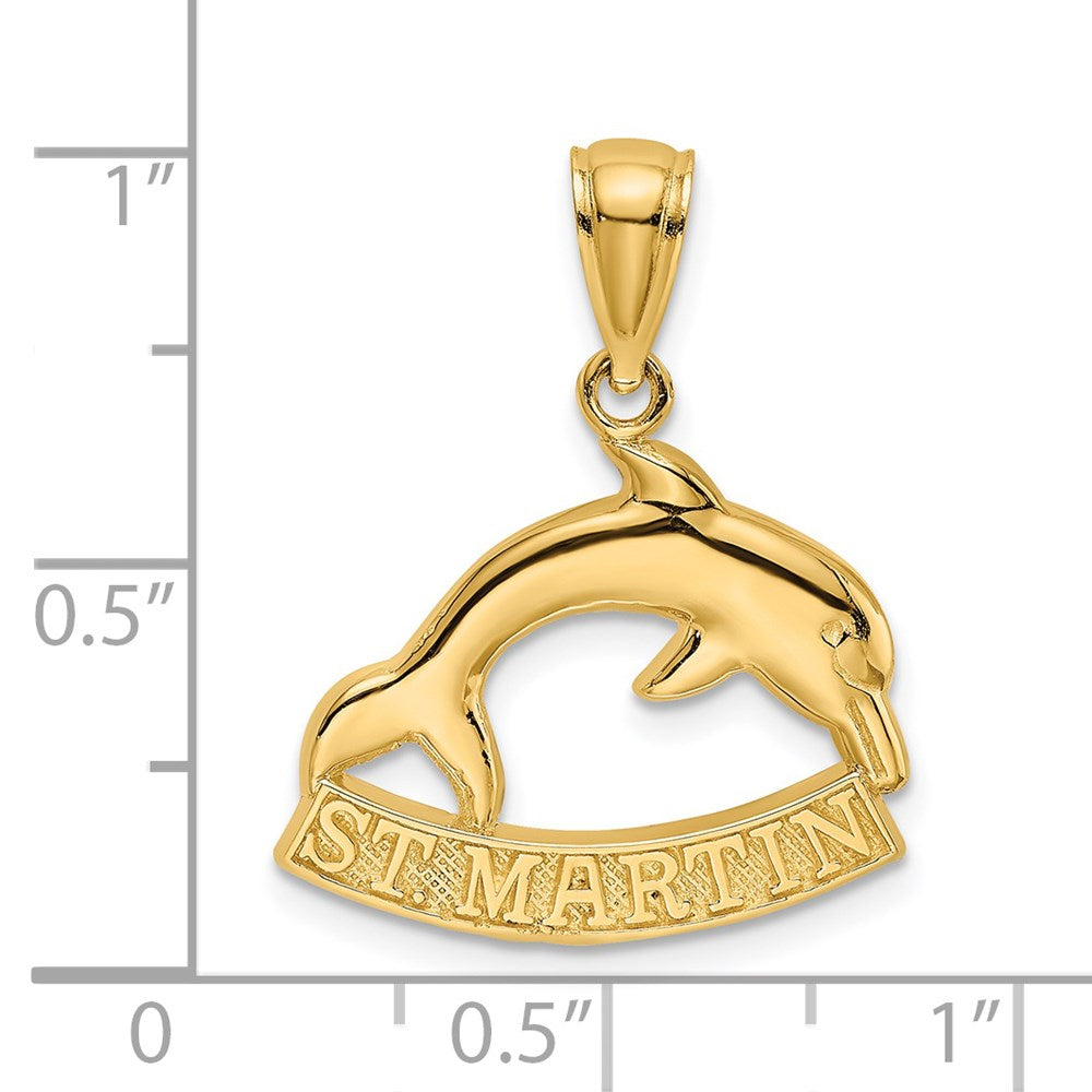 14K 2-D ST. MARTIN Under Dolphin Charm
