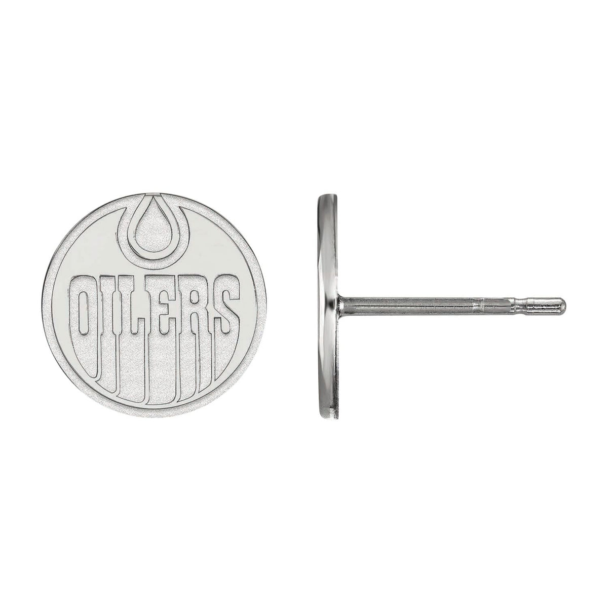 Women's Edmonton Oilers Sterling Silver XS Post Earrings