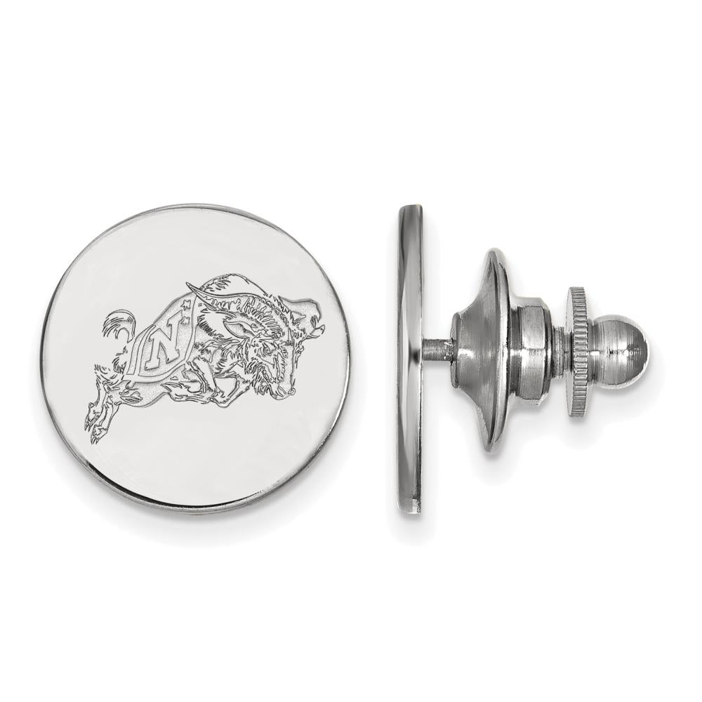 Sterling Silver Rhodium-plated LogoArt Navy Lapel Pin