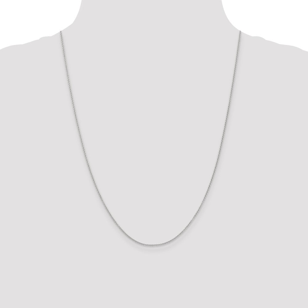 14K White Gold 24 inch 1.2mm Cable with Lobster Clasp Chain