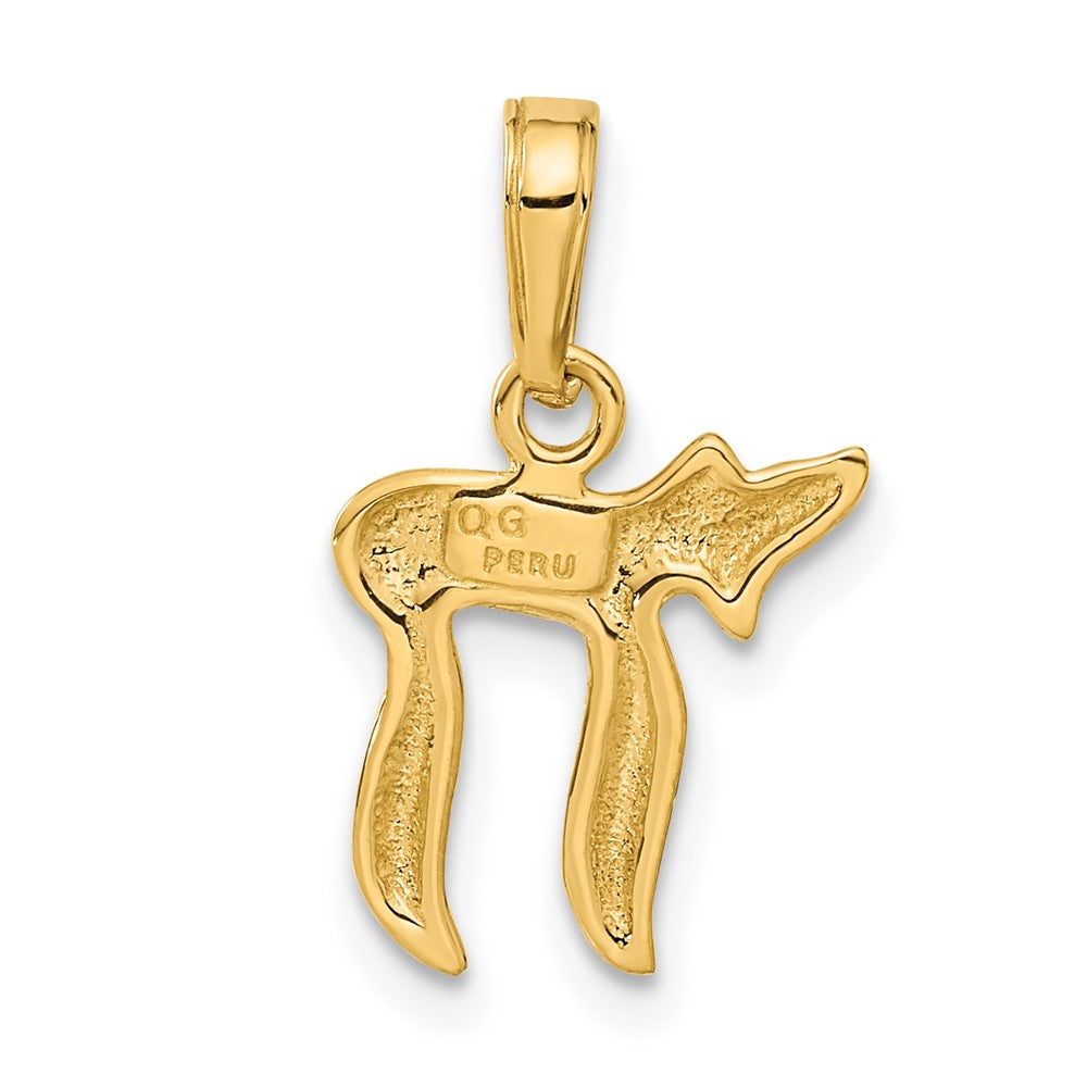 10K Gold Chai Pendant