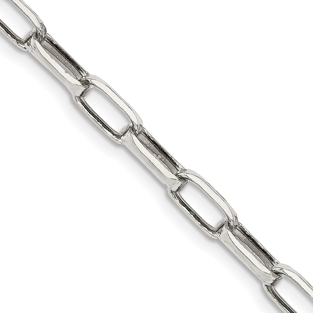 Sterling Silver 5mm Elongated Open Link Chain 18 Inches