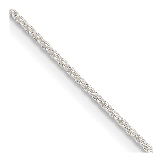 Sterling Silver .95mm Diamond-cut Round Spiga Chain 22 Inches