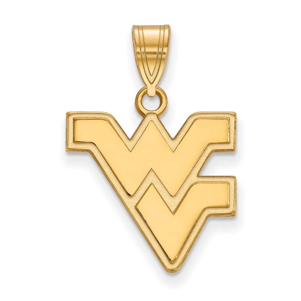 10k Gold LogoArt West Virginia University W-V Medium Pendant Q1Y003WVU